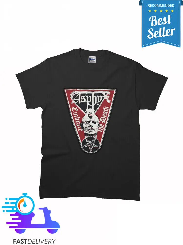 Классическая мужская и женская футболка Asphyx Embrace the Deat нового дизайна размеры от S