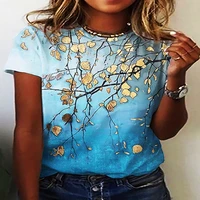 new 3d printed shirt butterfly flower pattern harajuku style fashion loose breathable short sleeve summer comfortable top