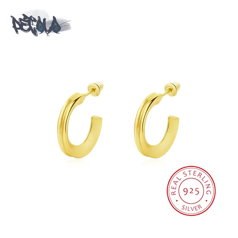 

Женские серьги-гвоздики из серебра 925 пробы, с матовой поверхностью