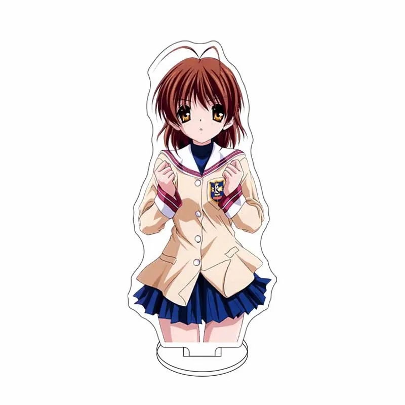 Фото 15смновые аниме Angel Beats! Акриловая подставка, модель, фигурки Юрий Канад Хината Фудзимаки, косплей, декор для стола, держатель модели, рождественские подарки №2