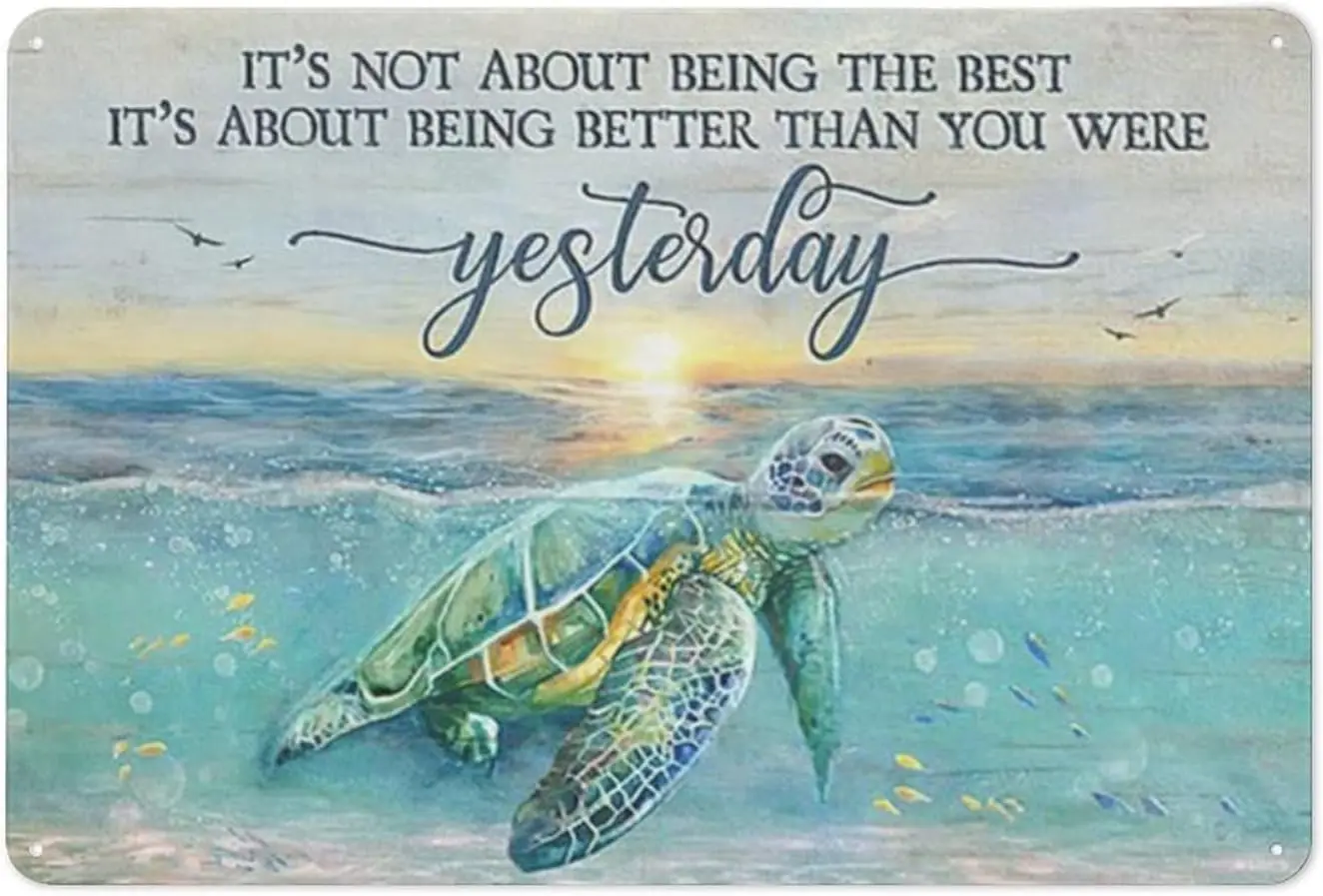 Rustc Vntge Metl Tn Sgn Broom Wll rt Bech Decor utcl Ocen Черепаха для спальни Blue Sescpe Новинка for Ho