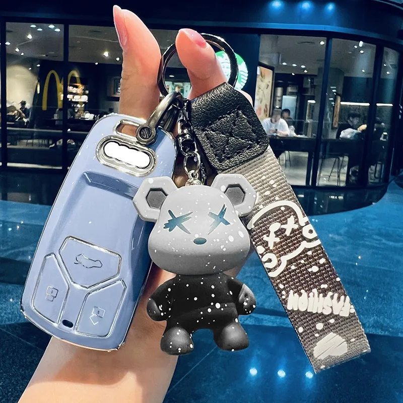 

TPU Car Key Case Cover Fob for Audi A1 A5 A6 A3 8V A4 TT B8 B9 C6 C7 A7 A8 Q3 Q5 Q7 S5 S7 S8 S4 S6 RS3 R8 Keychain Accessories