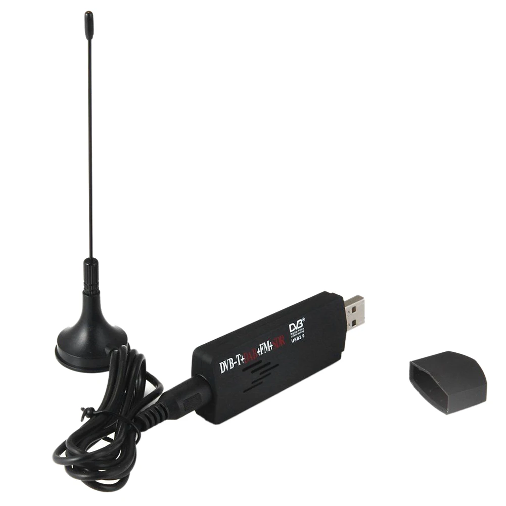 

R820T+ RTL2832U USB 2.0 DVB-T SDR FM DAB TV Tuner Receiver Stick for PC Laptop
