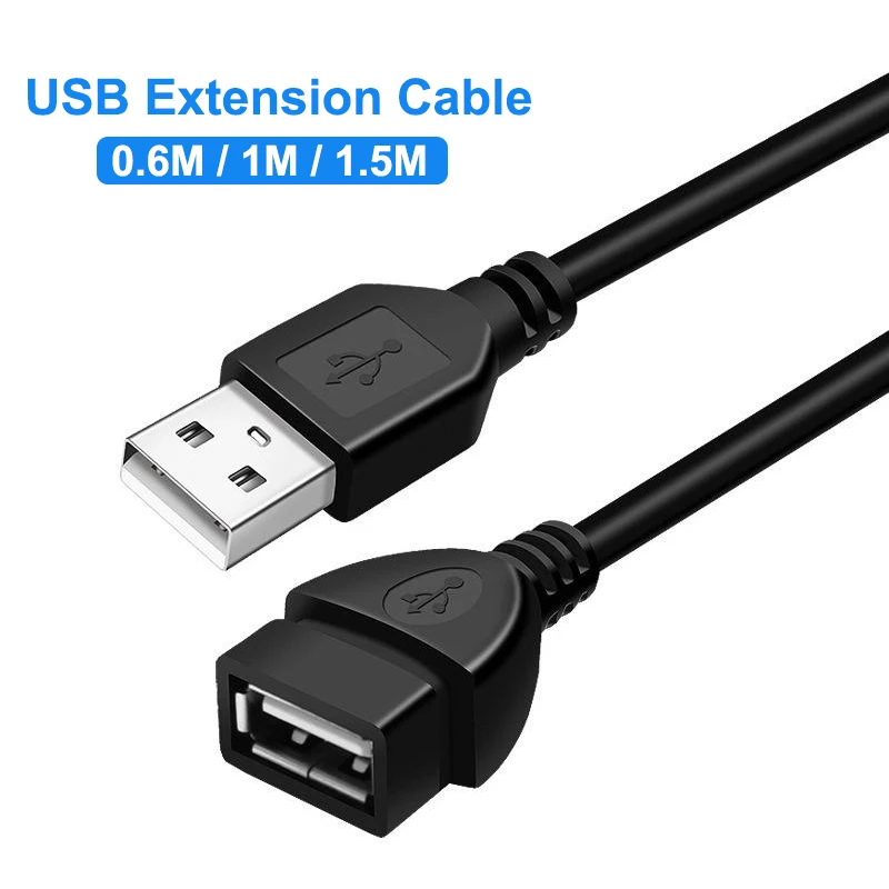 

USB Male to USB Female Cable USB 2.0 Cable USB Extension Cable USB Adapter Wired Data Transmission Line High-Speed Data Cable