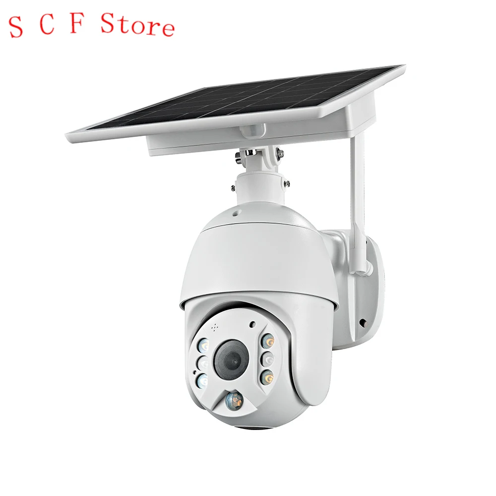 

1080P CCTV IP Camera H.265 Night Vision P2P Remote View PTZ Wifi Wireless Outdoor Waterproof 4G GSM Solar Panel Camera