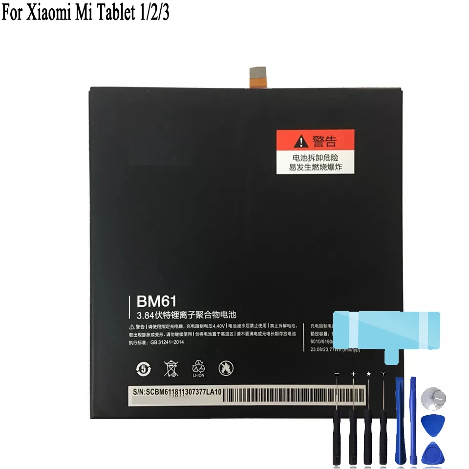 100% Orginal Tablet Replacement Battery For Xiaomi Pad 1 2 3 4 4 Plus BN60 BN80 BM60 Mipad1 2 Original Capacity TABLET Batteries enlarge