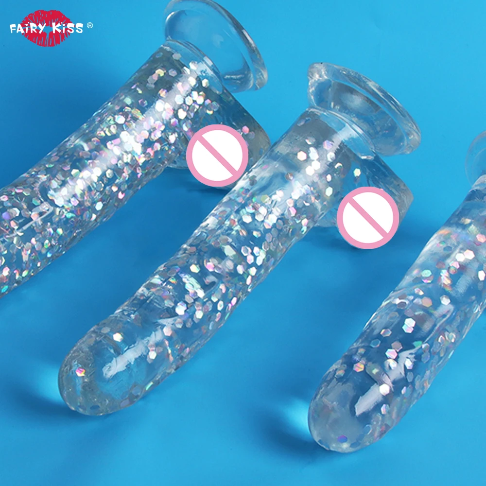 Large Realistic Crystal Dildo Anal For Women Suction Cup Transparent Jelly Big Butt Plug Huge Penis Dildos Funny Adult Sex Toys