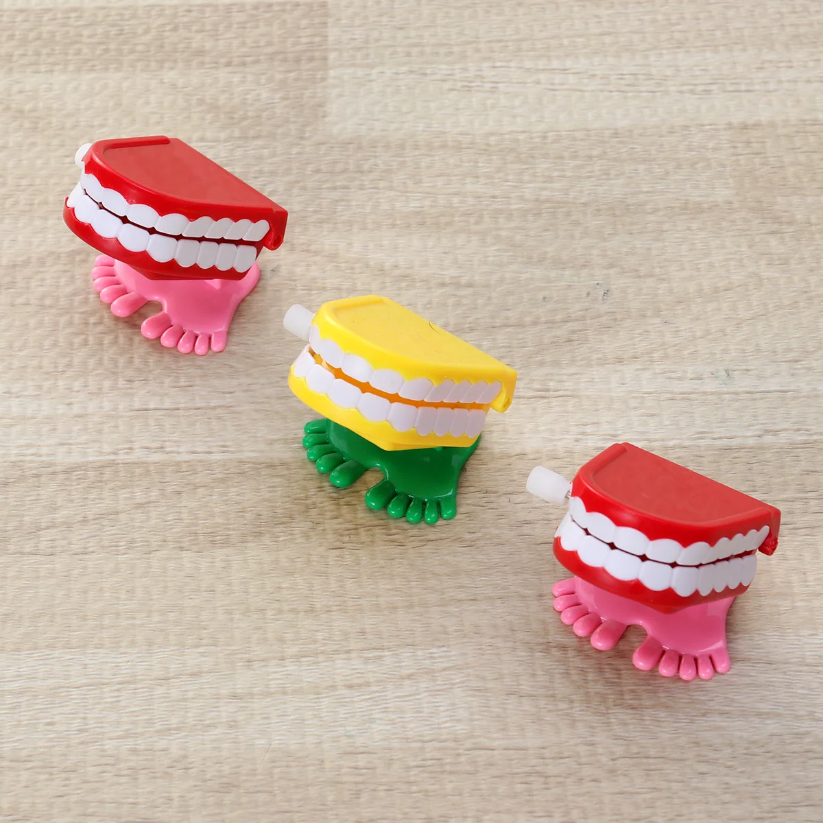 

3 Pcs Teeth Toys Kidcraft Playset Small Gift Early Education Tools Plastic Children Wind-up Kids