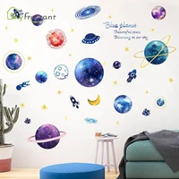3d three dimensional wall sticker kids room decoration bedroom bedside decorative stickers blue planet self adhesive home decor