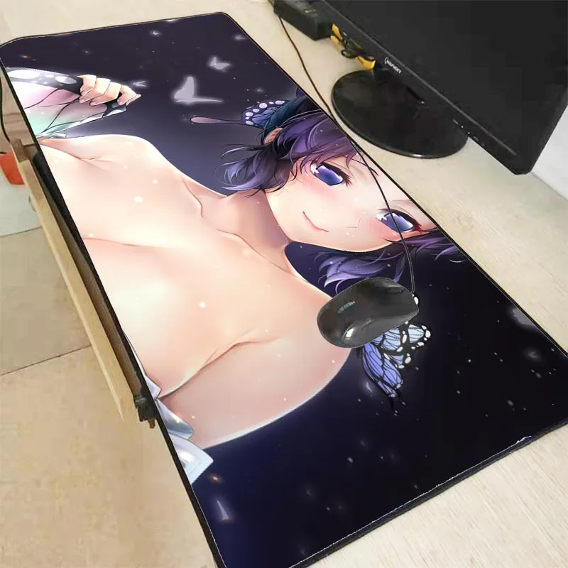 

Demon Slayer Kimetsu No Yaiba Anime XGZ Large Mouse Pad Sexy Girl RGB Mousemats Black Seam or Luminous USB LED Light Table mat