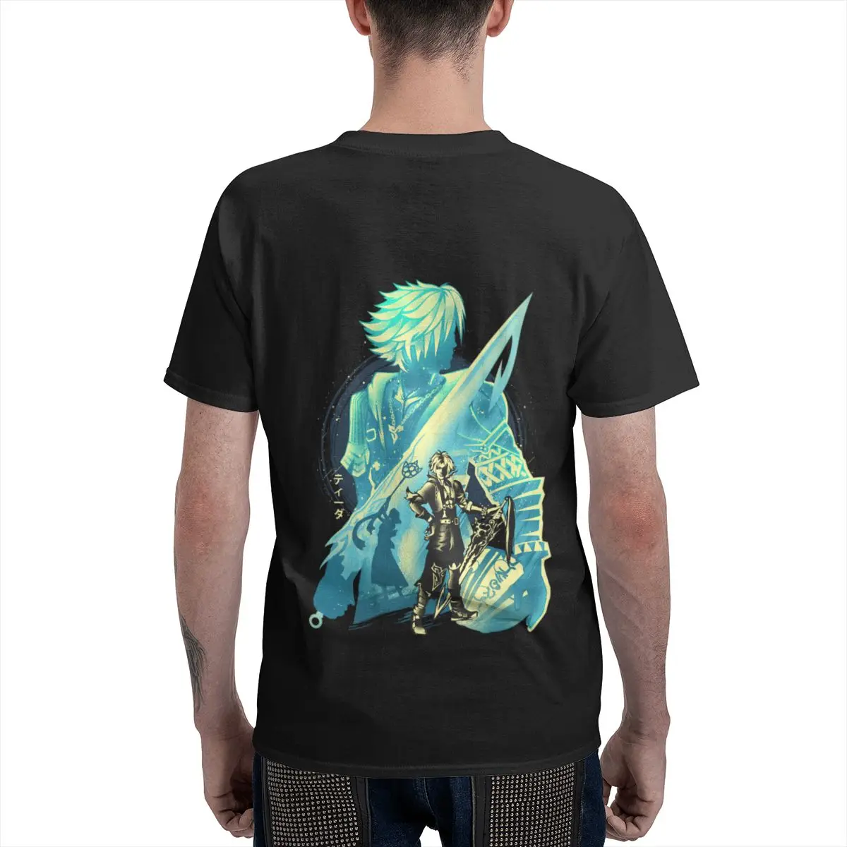 Футболка Blitzball Player Tidus V2 Lazy Style, двусторонняя, в нишевом уличном стиле, тонкая, для лета, хлопковая. (art.: 3920dcb9b5cda) - 3920dcb9b5cda