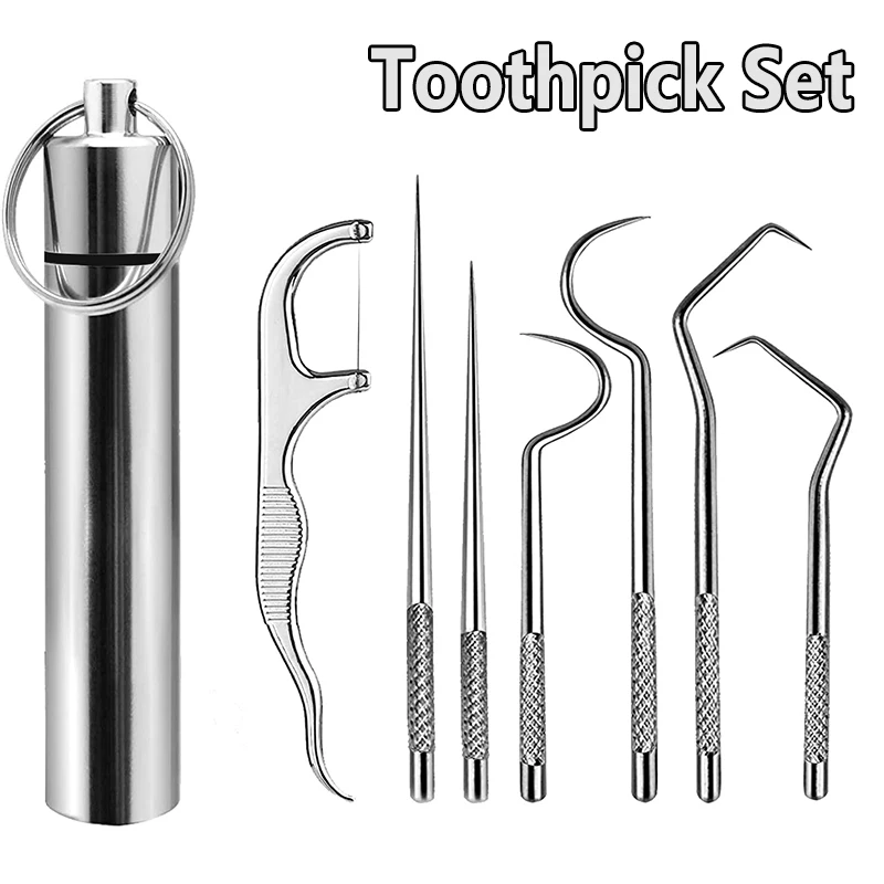 

Многоразовые титановые зубочистки из нержавеющей стали для чистки зубов