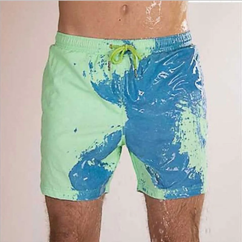 Color-Changing Swim Trunks Change Color Beach Shorts Summer Men Swimming Trunks Quick Dry Bathing Shorts Beach Pant Dropshipping