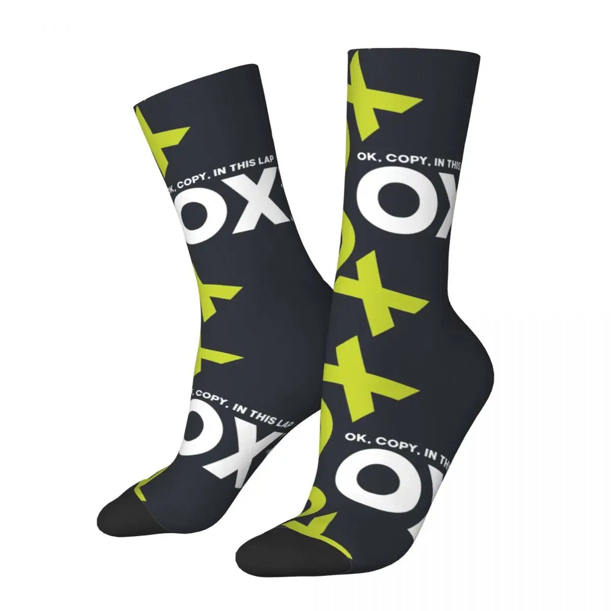 Box Box Men's Socks Unisex F1 Car Race Street Style Seamless Printed Funny Novelty Happy Crew Sock Boys Gift