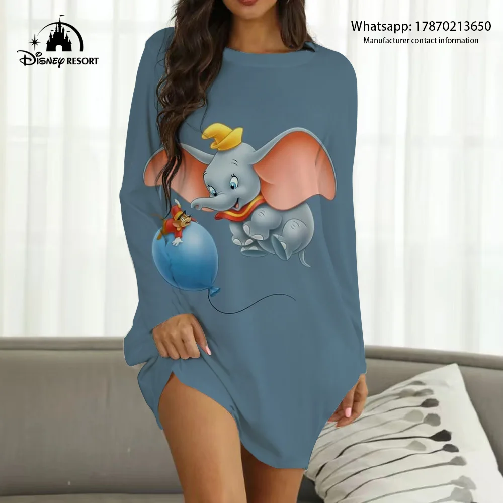 

Disney Women's Dress Disney Dumbo Anime Print Boho Loungewear 2022 Fashion Casual Sexy Party Top Y2K