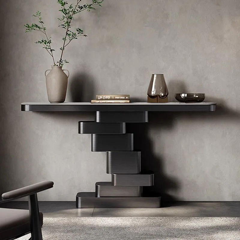 

Минималистичный роскошный кофейный столик, дизайнерский черный аркадный маленький кофейный столик, скандинавский дисплей, мешки для помещений, домашняя мебель