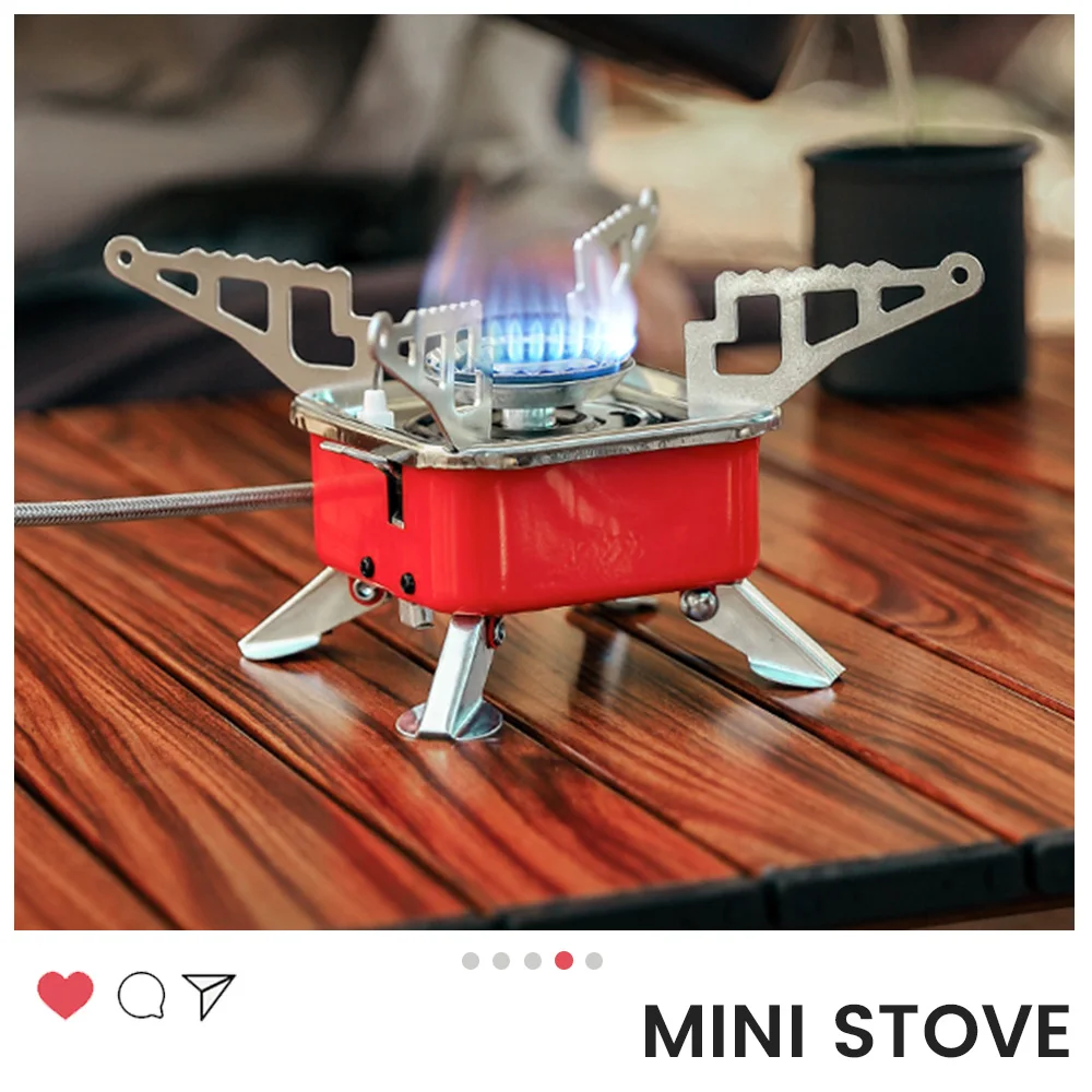 

Camping Tourist Mini Burner Big Power Gas Stove Cookware Portable Furnace Picnic Barbecue Tourism Supplies Outdoor