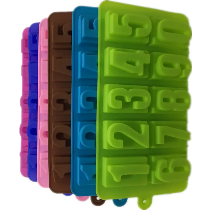 

1PC Silicone Numbers Chocolate Mold Cookies Cold 3D Digital Shape Fondant Cake Baking Jelly Candy Pastry DIY Decorating Tools