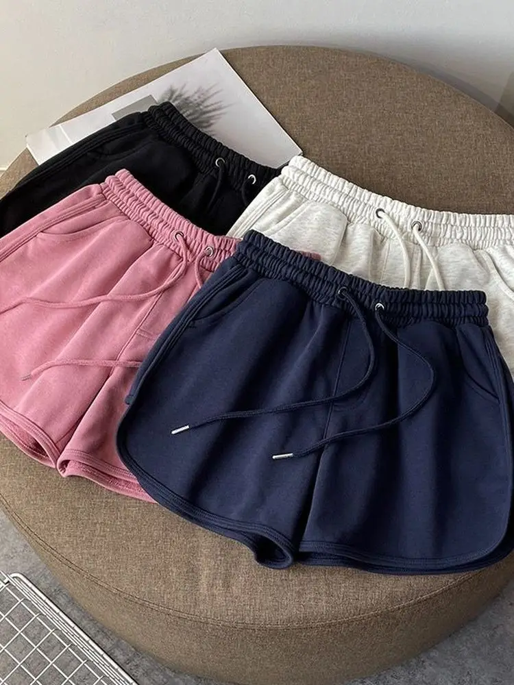 

Женские шорты для спортзала, летние свободные шорты с высокой талией, спортивные штаны для бега, новинка 2022, женские шорты для тренировок на ...