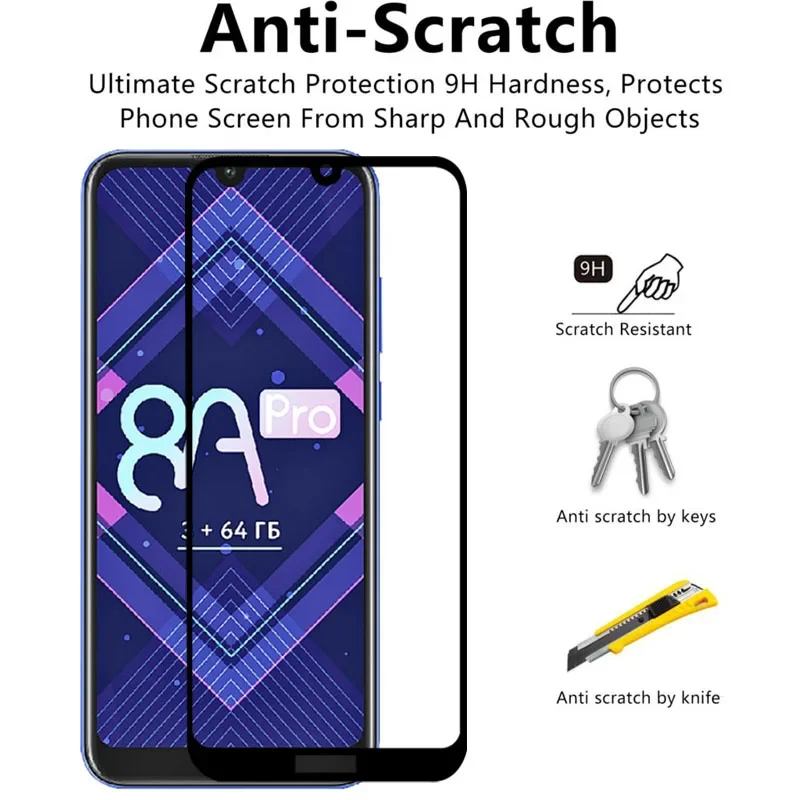 Защитное закаленное стекло 9d для huawei Honor 9a 8a prime 2020 pro защитная пленка экрана 8 9 a a8 a9