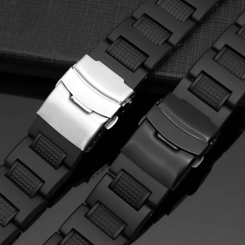 16mm Plastic Rubber Watch Band For Casio GW-A1100FC GW-A1000 GW-4000 GA-1000 Strap Stainless Steel Bucke Men Accessories
