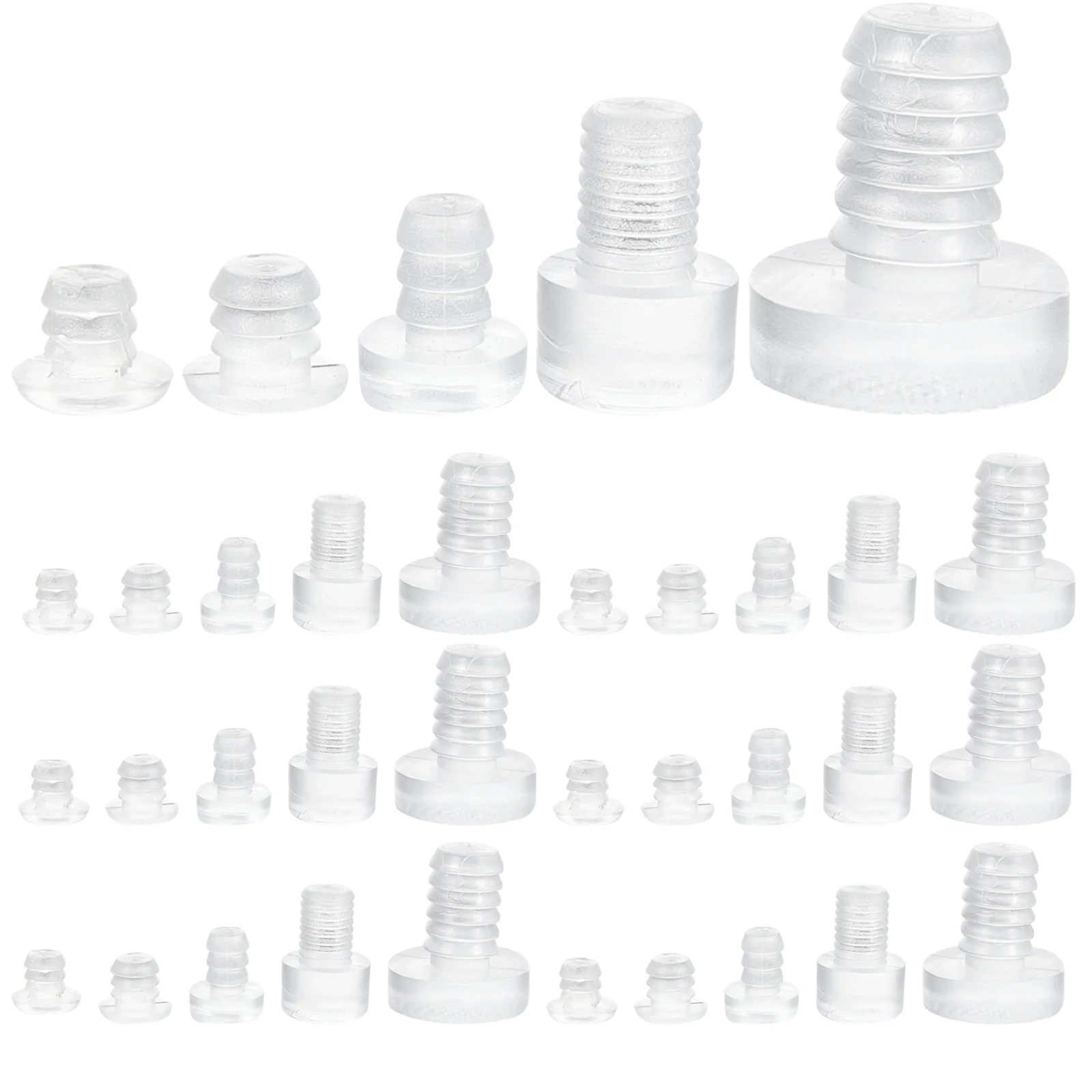 

100 Pcs Desktop Drawer Transparent Rubber Glass Table Bumpers Crib Pads Cupboard Cabinet Stoppers Door Clear