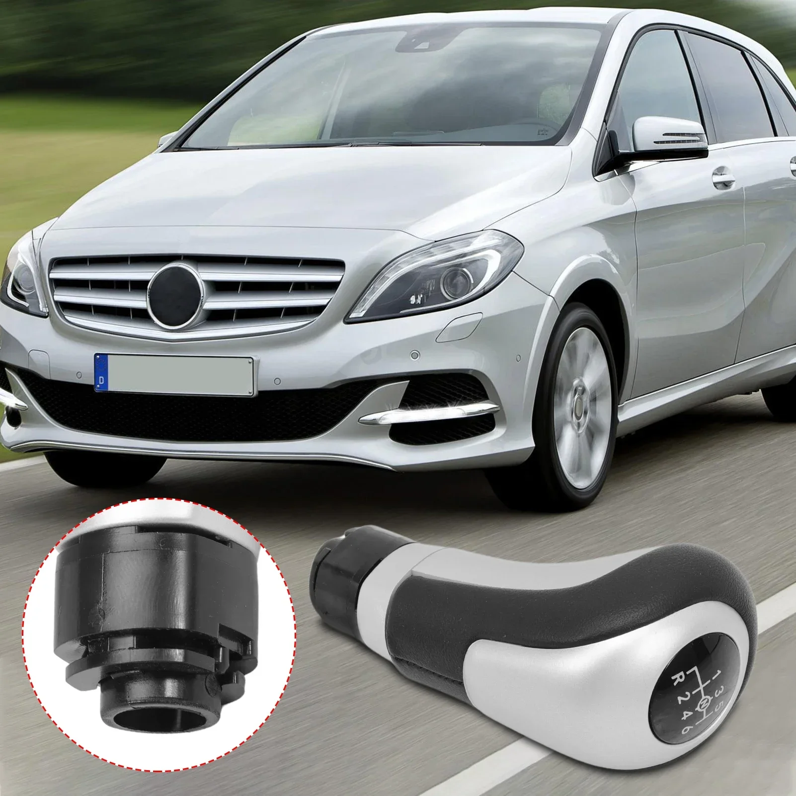 

Кожаная ручка переключения передач, 6 скоростей, ручка для Mercedes Benz Class A B W176 W246