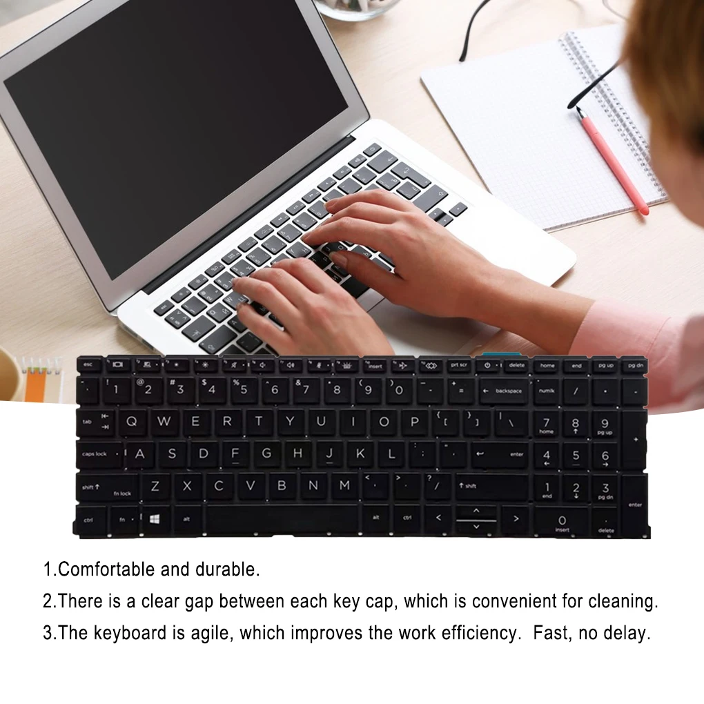 Dust-proof Fluent Typing Universal Notebook Non Slide Computer Components Backlight Replacement For Hp Probook 450 G8