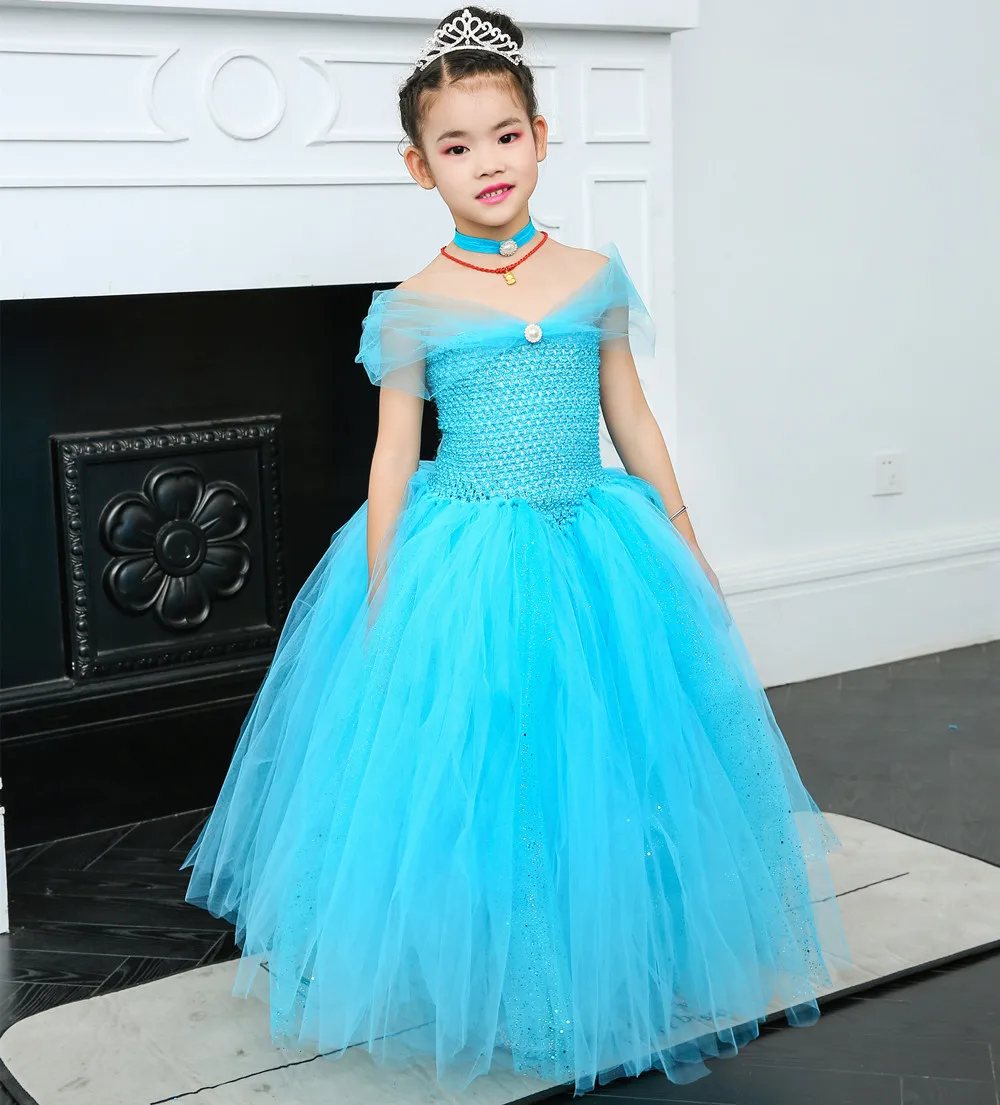 

Baby Girls Princess Tulle Halloween Costume Dresses Children Ball Gown Princess Dress Girls Christmas Wedding Dress