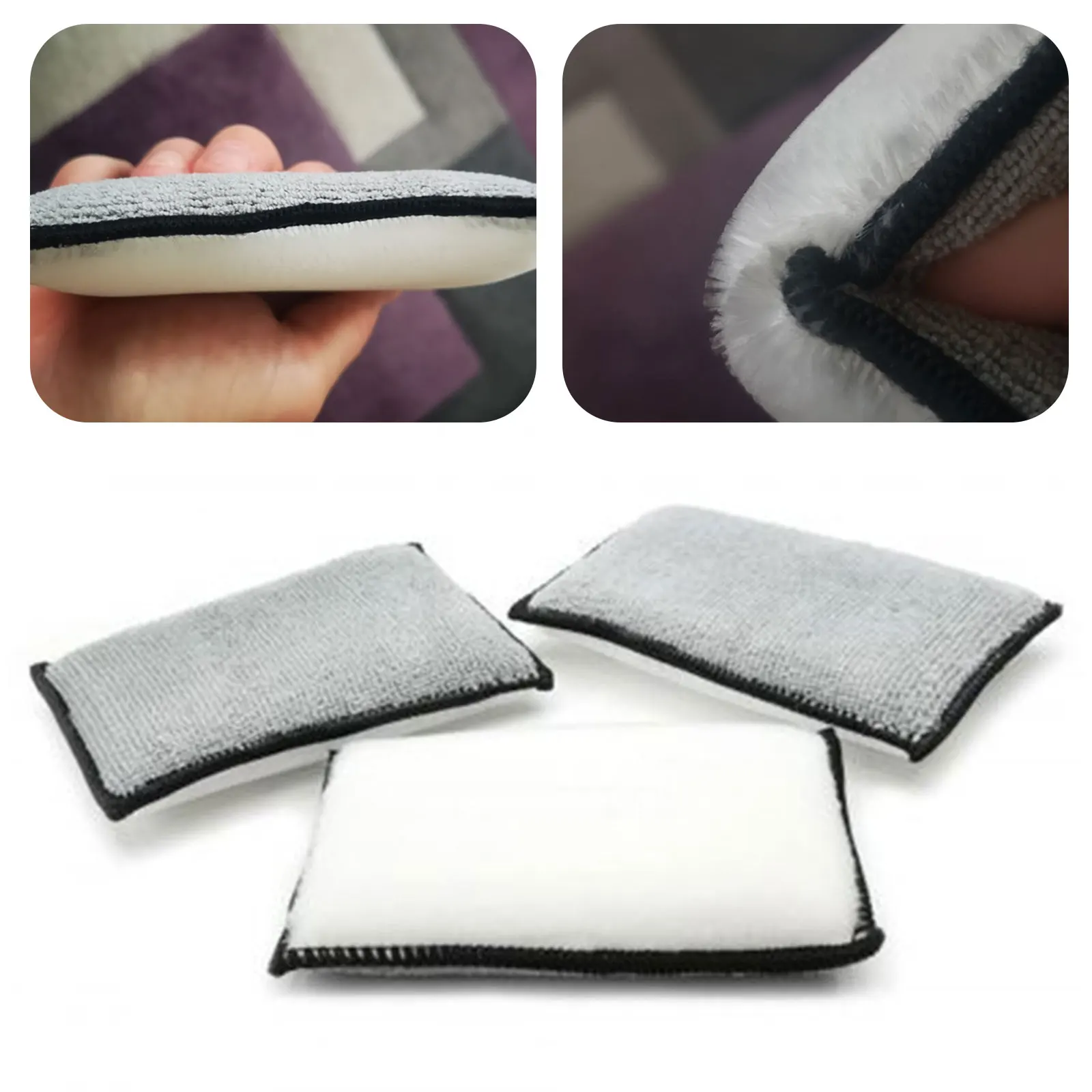 

Microfiber Interior Scrubbing Sponge (5x3.5) Applicators for Leather,Plastic,Vinyl and Upholstery Cleaning