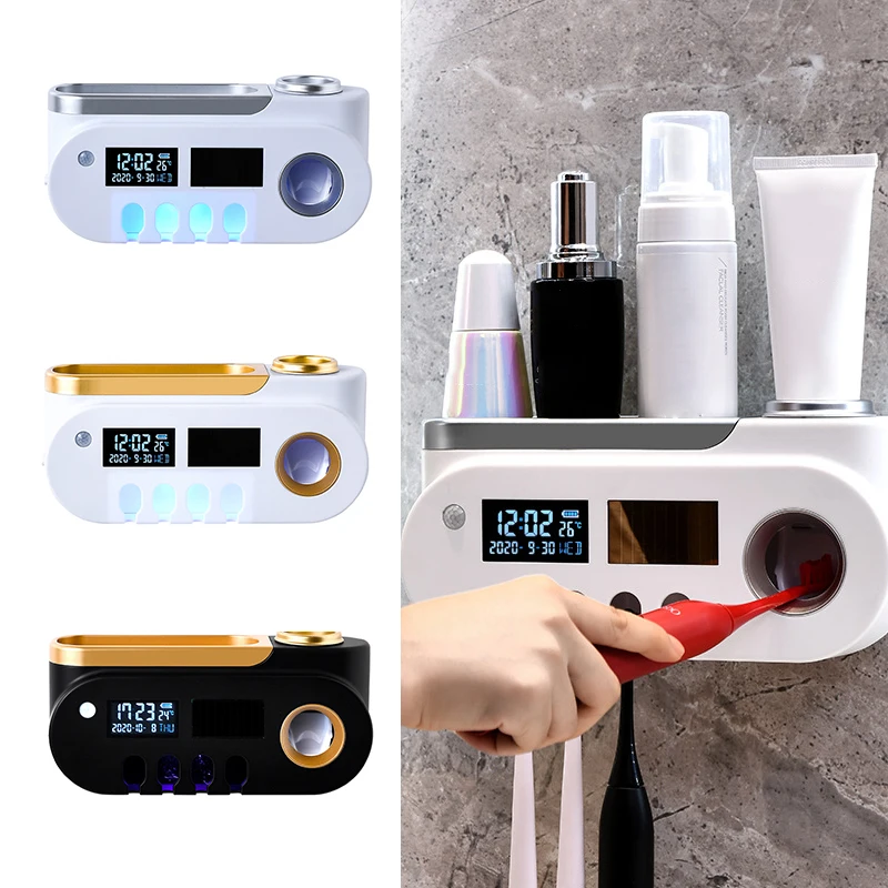 

UV Electric Toothbrush Sterilizer Box For Toilet Home Bathroom USB Toothbrush Holder Wall Mounted Organizer Smart Sterilizer