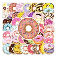 50 donuts cartoon cute stickers decorative scooter luggage laptop car motorcycle water cup stickers childrens holiday gifts