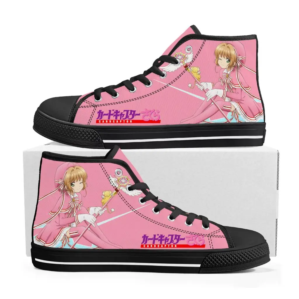 

Anime Cardcaptor Sakura High Top Sneakers Mens Womens Teenager High Quality Canvas Sneaker Casual Couple Shoes Custom Shoe