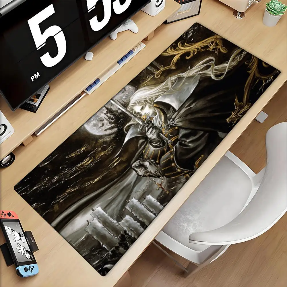 Фото Коврик для мыши Game C-Castlevania, нескользящий, резиновый, для геймеров, балансирующий, для компьютера, декоративный, для стола, для ноутбука, офисный, большой №1