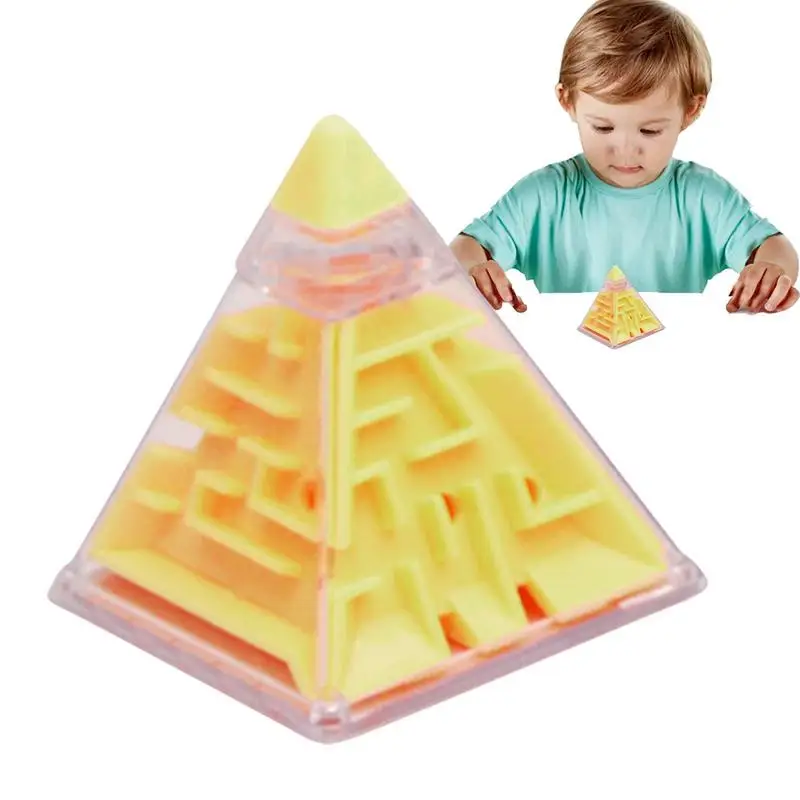 

3D Maze Ball Maze Puzzle 3D Pyramid Maze Puzzle Brain Teasers Games Portable Educational Brain Teaser Game For Children Birthday