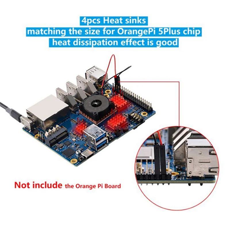Для Orange Pi 5 PLUS материнская плата радиатора макетная теплопроводящий охлаждающий