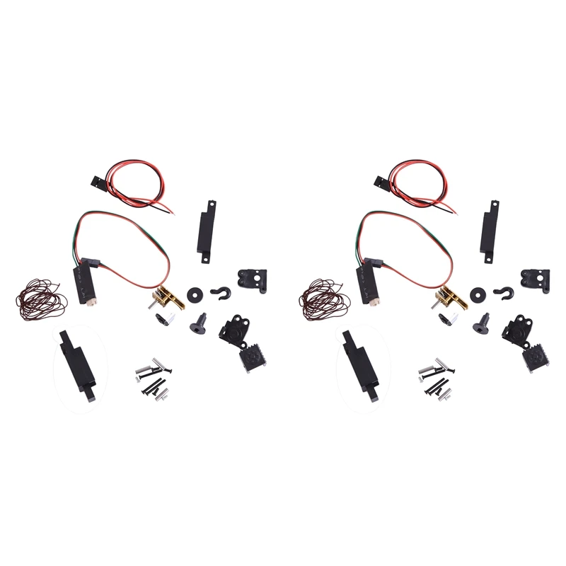 

2X электрическая автоматическая лебедка + 4-канальный кабель управления для 1/16 WPL B14 B24 B36 C34 C44 MN90 Q65 аксессуары для радиоуправляемых автомобиле...