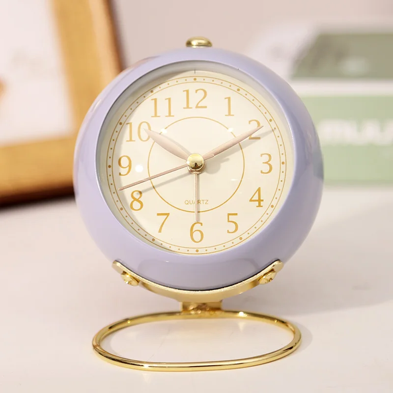 Electronic Cartoon Retro Mute Table Clocks Desktop Decoration Ornaments Night Light