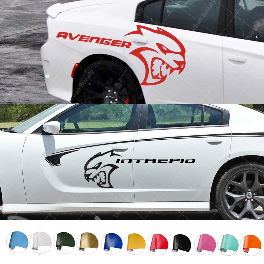 

2PCS Side Decals Blood Hellcat decals for Dodge Challenger Charger Durango HEMI Caravan Stratus Viper SRT Side Vinyl Stickers