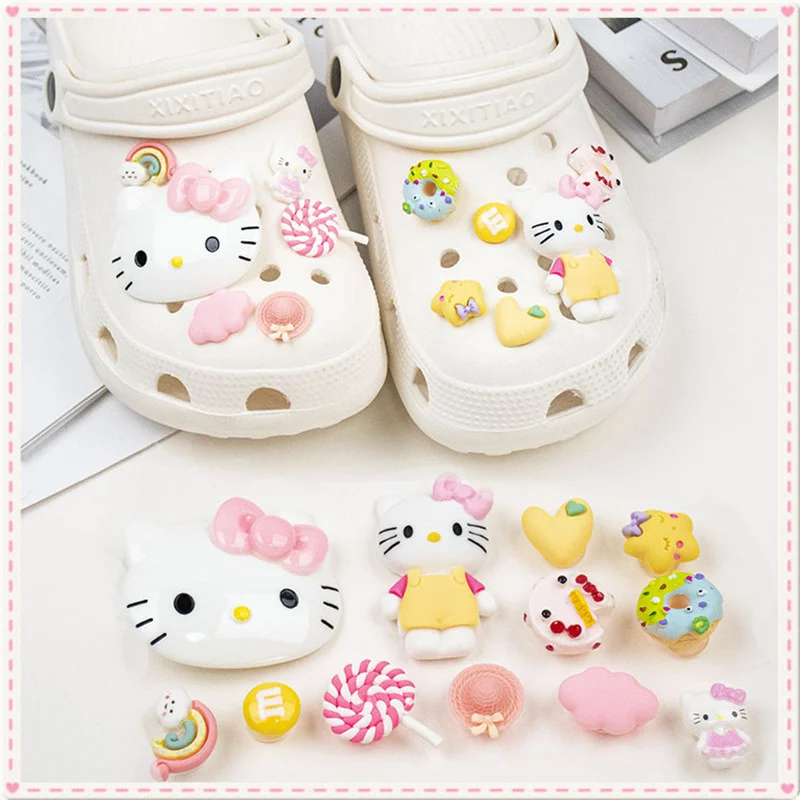 

Sanrio Shoe Buckle Set Sanrio Accessories Shoe Charms Buckle Anime Hello Kitty Cartoon DIY Shoe Buckle hole shoe accessories