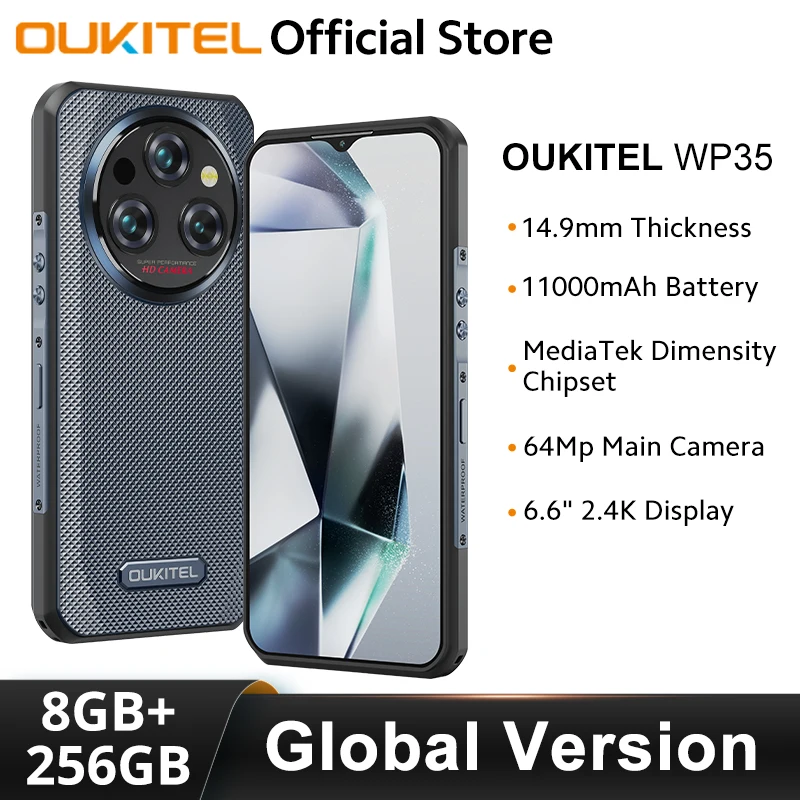 Защищенный смартфон Oukitel WP35 5G с дисплеем 6,6 дюйма 2,4K ...