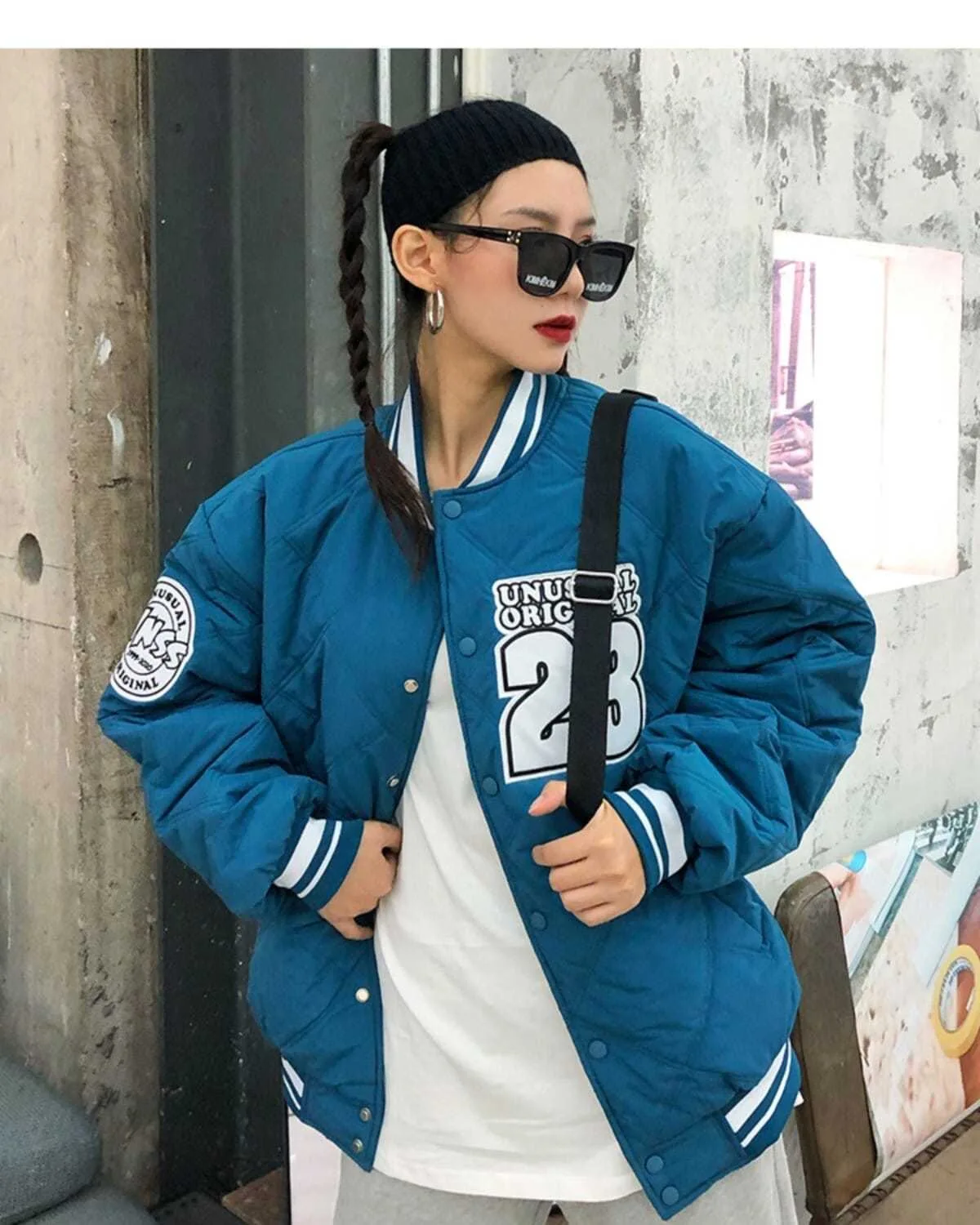 American-style retro hip-hop embroidered baseball uniforms men's and women's tide brand couples loose and thick cotton coats