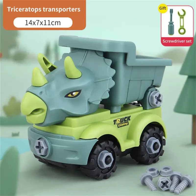 

Children Disassembling Dinosaur Engineering Vehicle Toy Boy Tyrannosaurus Rex Excavator Children's Puzzle DIY Assembled Toy Car