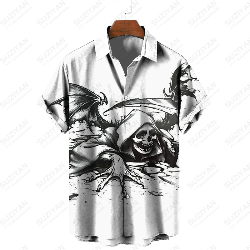 

Resorts Elegant Stripe Fashion Street Hawaiian Shirt Men 2022 Vintage England Gothic Clothes Men Top Beautiful Patterns
