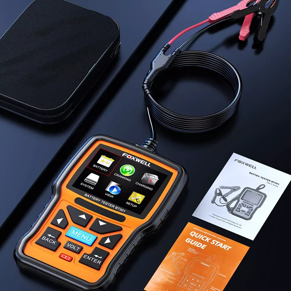 

FOXWELL BT301 тестер автомобильного аккумулятора 6 В 12 В для AGM GEL EFB обычный цифровой анализатор затопленного аккумулятора диагностические инструменты