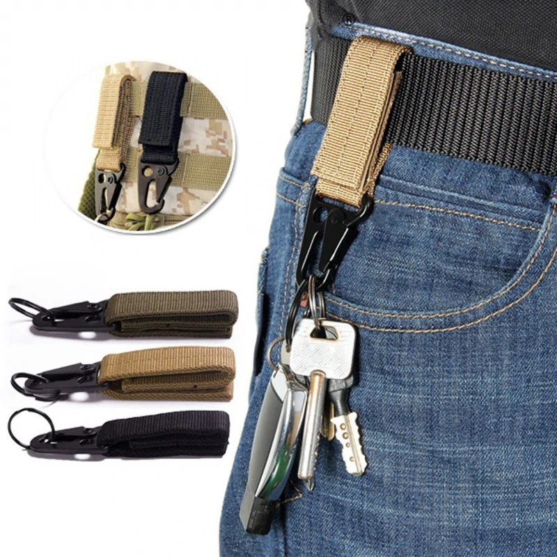 

1PC Carabiner High Strength Nylon Key Hook Molle Webbing Buckle Hanging System Belt Buckle Hanging Camping Hiking Accessories