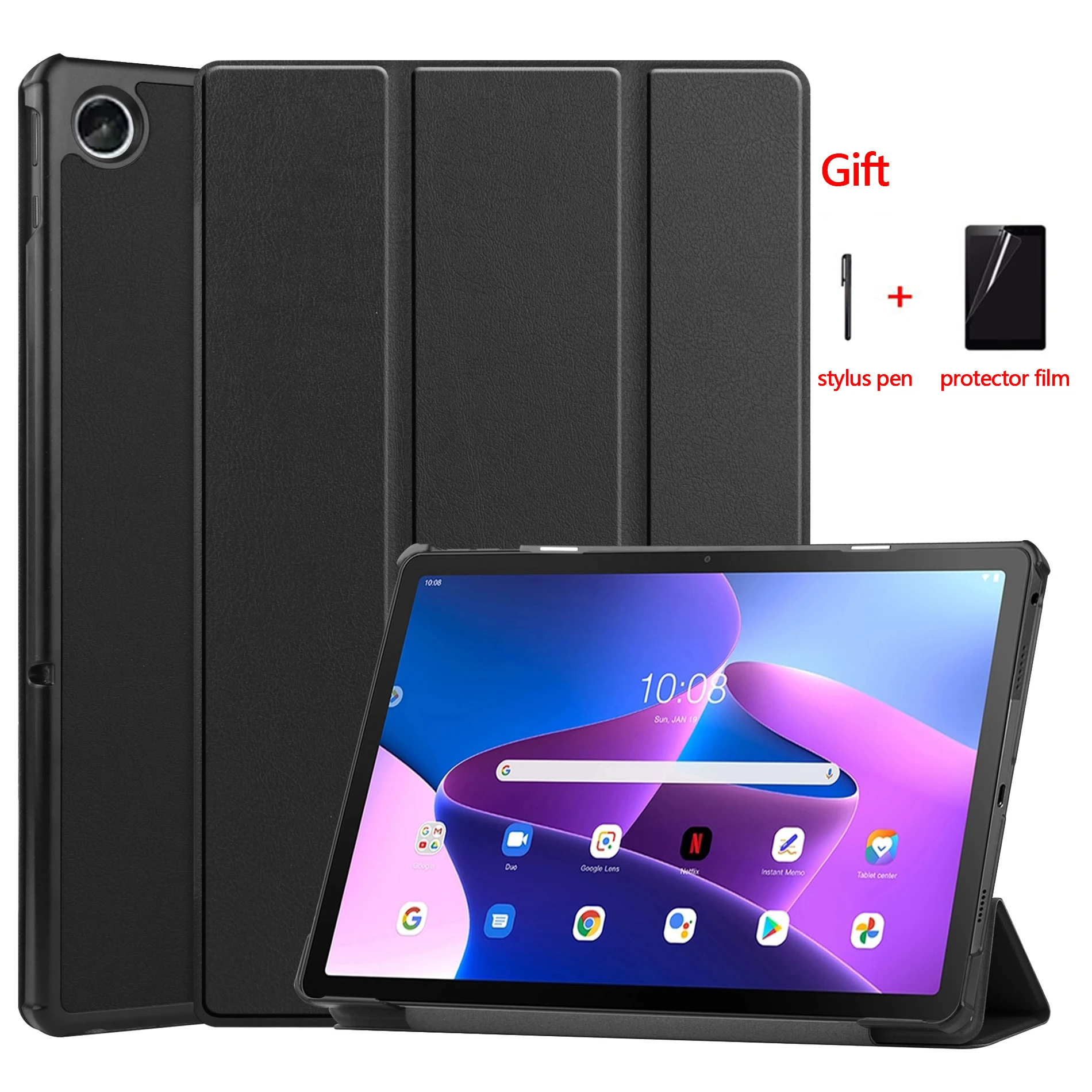 

For Lenovo Tab M10 Plus Gen 3 Case Magnetic Tri-folding Stand Protection Cover for Lenovo Tab M10 Plus 3rd Gen 10.6 inch