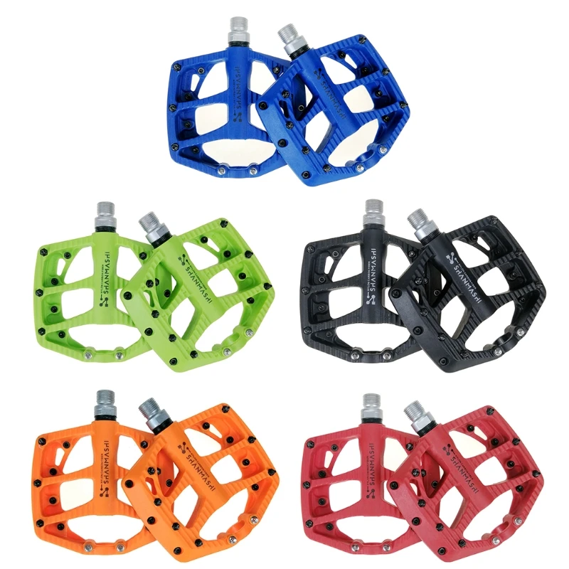 

Lightweight Universal Mountain Bike Pedals Nylon Carbon Fiber Bicycle Platform Pedals for BMX MTB Bike Accessories