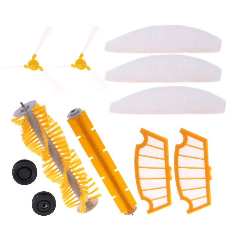 

Robot Vacuum Cleaner HEPA Filter Main Brush Rubber Brush Rubber Ring Side Brushes and Mop for A320/A325/A330/A335/A337/A338