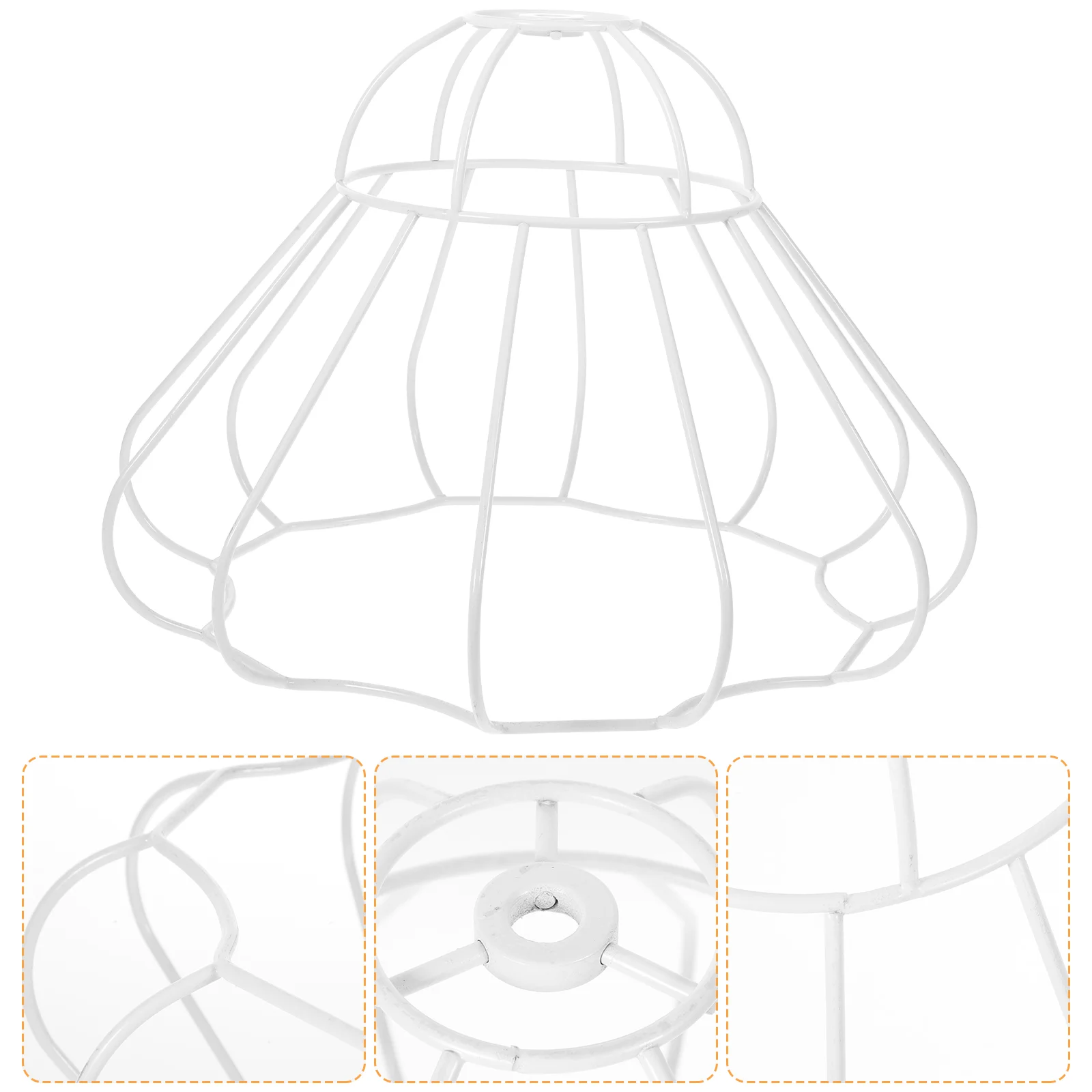 

Vintage Pendant Light Lampshade Wire Frame DIY Bracket Metal For Desk Table Frames